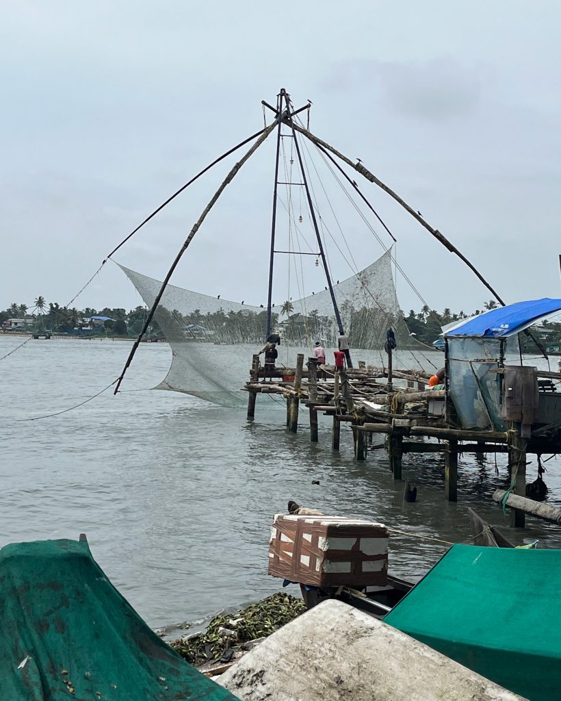 6 días en Kerala, Redes pescadoras de Kochi