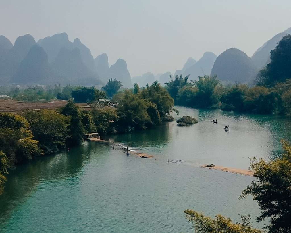 Montañas kársticas en Yangshuo, 21 días en China