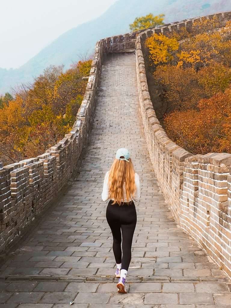 Gran Muralla China en Mutianyu vista desde la ruta oeste