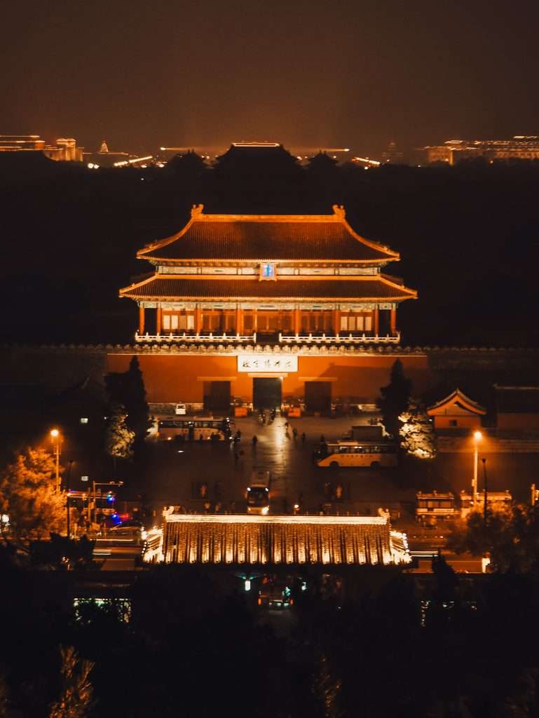 Ciudad Prohibida desde Parque Jingshan, 21 días en China