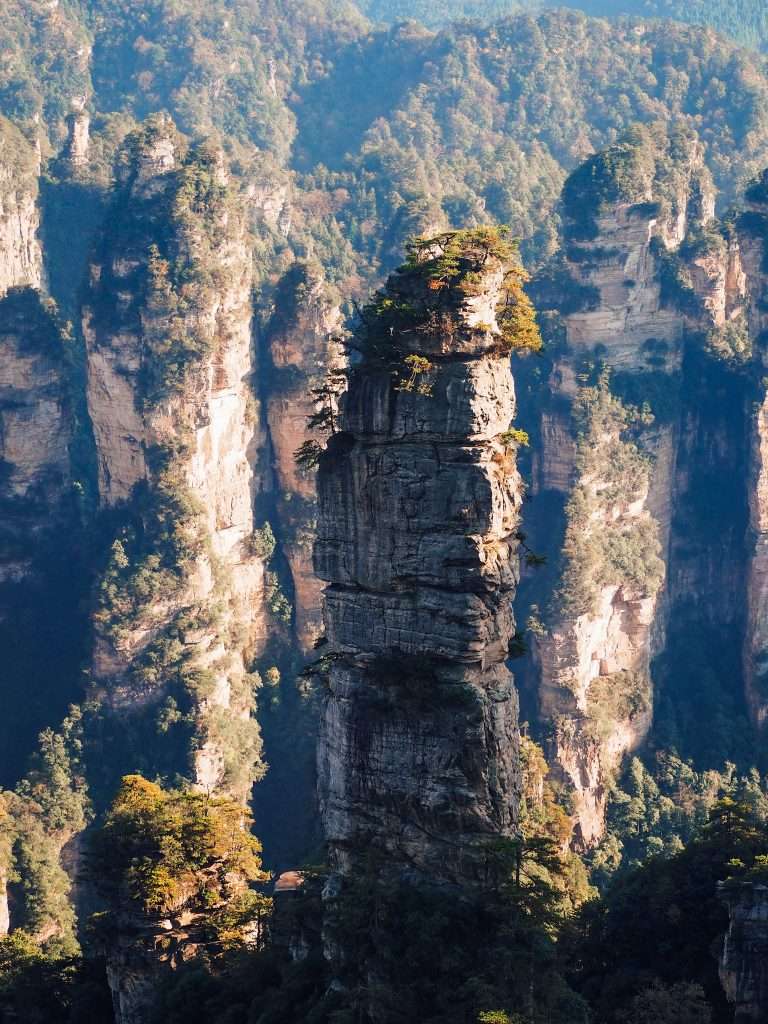 Formaciones rocosas en Zhangjiajie, 21 días en China