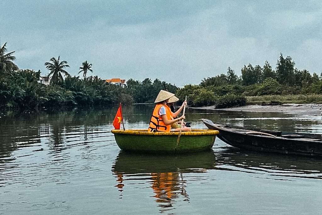 Paseo en basket boat, Hoi An