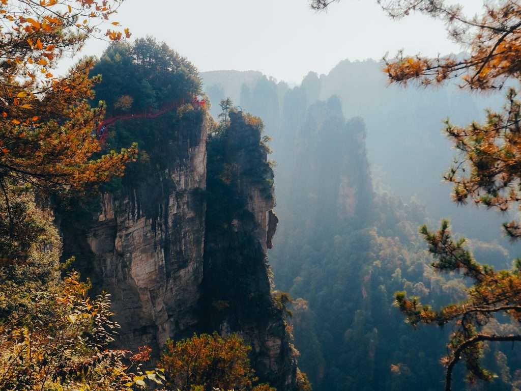 Mirador en parque de Zhangjiajie
