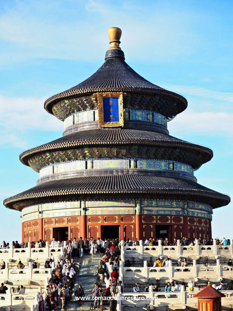 Edificio circular de tres tejados azules del Templo del Cielo